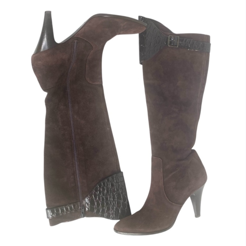 Max de Carlo Leather Suede Boots 9.5 - Picture 7 of 8